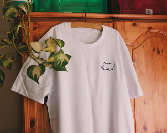 Unisex Logo Embroidered White Tee