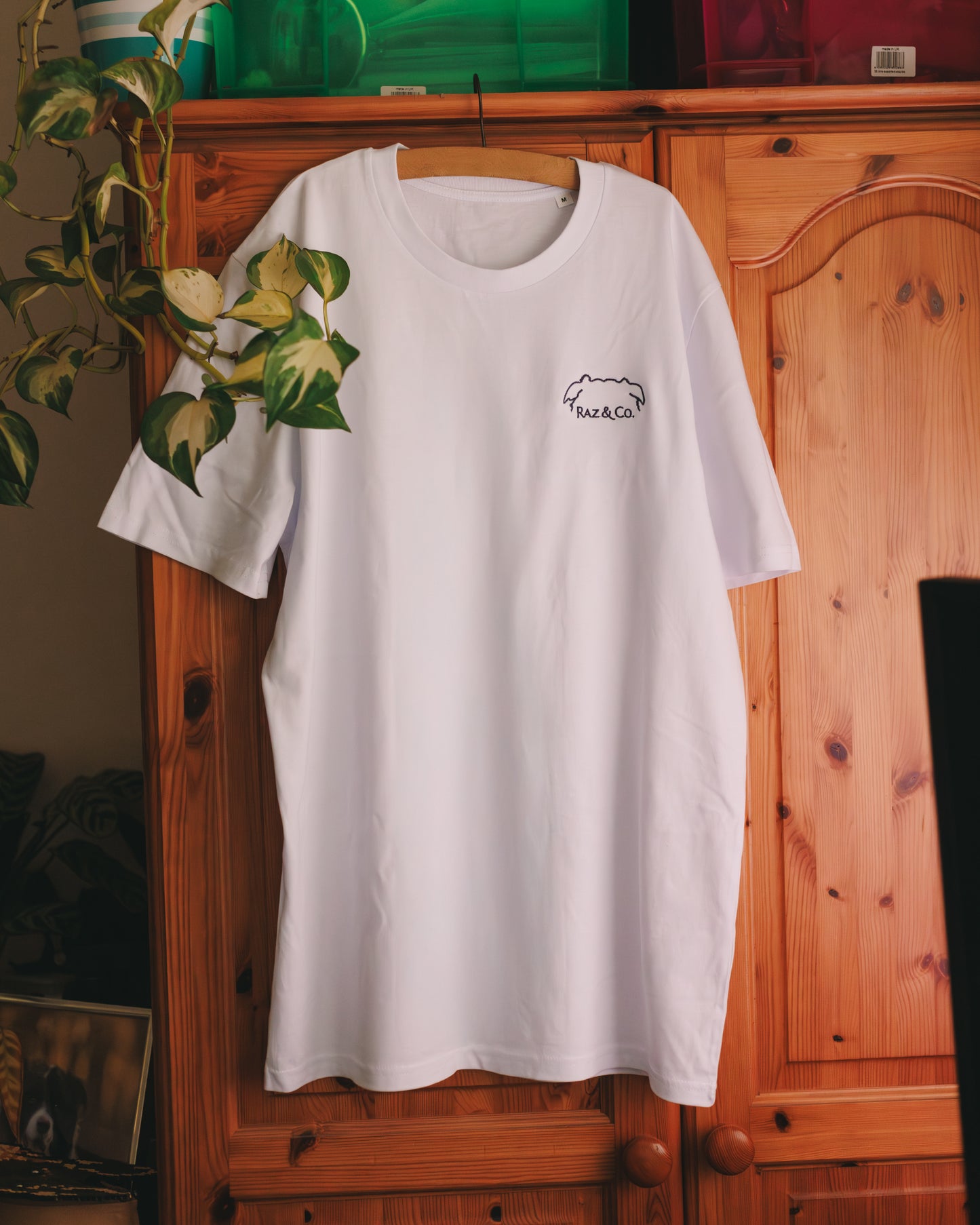 Unisex Logo Embroidered White Tee